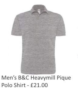 Mens B&C Heavymill Pique Polo Shirt