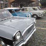 60's Classic Cars outside Kidderminster SVR Station