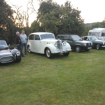 Club members classic cars at Stoke Prior